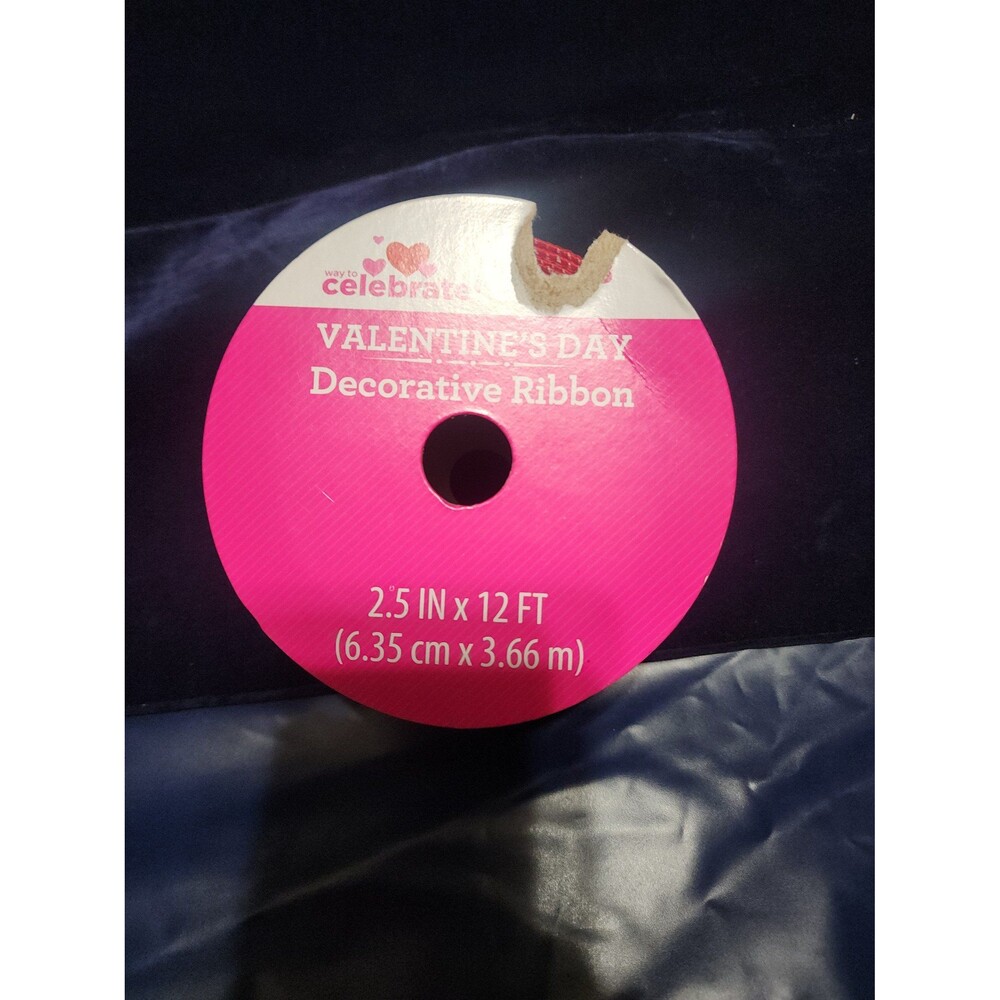 Valentine's Day Decorative Ribbon 2.5in X 12 Ft